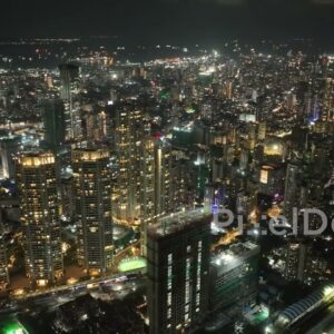 PD0334 - Epic Night Shot of Mumbai's Dazzling Urban Landscape