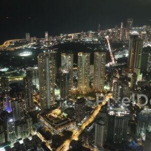 PD0331 - Dazzling Night Aerial of Raheja Vivarea Towers and the Mumbai Skyline