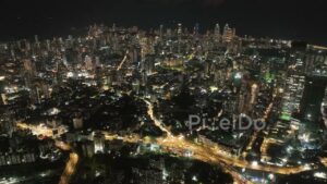 PD0328 - Epic Night Panorama of the South Mumbai Skyline