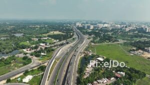 PD0398 - Aerial View of the Vadodara-Ahmedabad Expressway
