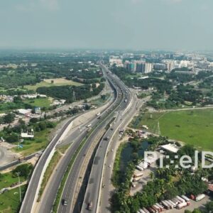 PD0398 - Aerial View of the Vadodara-Ahmedabad Expressway