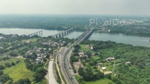 PD0395 - Aerial View of the Mahisagar River Bridge on the Ahmedabad-Vadodara Expressway