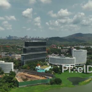 PD0435 - Aerial View of Westin Hotel and Powai Lake, Mumbai
