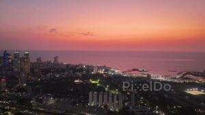 PD0419 - Mumbai Skyline at Twilight: Tardeo, Mahalaxmi, and Worli