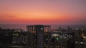 PD0418 - Mumbai's Coastal Road and Haji Ali Dargah at Sunset