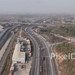 PD0413 - Aerial View of a Major Transportation and Logistics Hub in Mumbai
