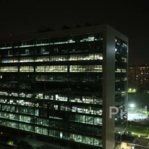 PD0459 - Lit Corporate Office Building at Night