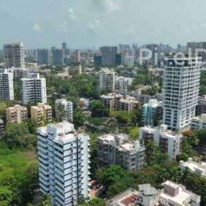 PD0445 - Aerial View of a Quiet Residential Neighborhood in Mumbai's Versova