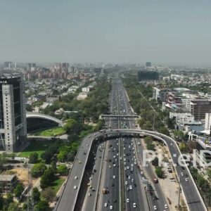 PD0441 - Aerial View of NH-48 in Gurugram