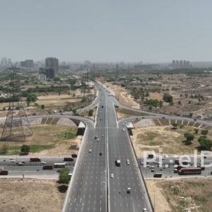 PD0439 - Aerial View of Gurugram-Dwarka Expressway Cloverleaf Flyover