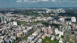 PD0785 - Panoramic Aerial View of New Town, Kolkata with Biswa Bangla Gate