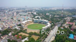 PD0839 - Panoramic Aerial View of Chennai's Coastal Cityscape