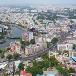 PD0868 - Panoramic Aerial of Chennai's Coastal Cityscape