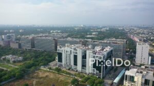 PD0871 - Aerial Orbit of Chennai's TIDEL Park IT Corridor
