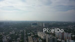 PD0869 - Aerial View of Chennai's Developing Cityscape
