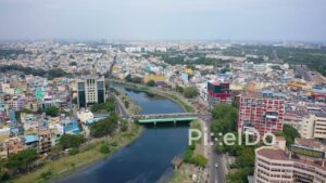 PD0850 - Aerial View of Chennai's Vibrant Urban Landscape