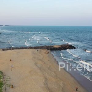 PD0898 - Scenic Aerial Flight Over Chennai's Kovalam Beach