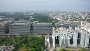 PD0874 - Panoramic Aerial of Chennai's TIDEL Park IT Corridor