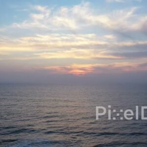 PD0917 - Serene Aerial View of the Ocean at Twilight