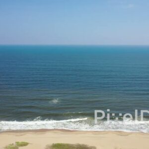 PD0947 - Aerial Drone Reveals Picturesque Seaside Town