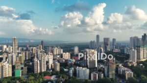 PD0982 - Majestic Aerial View of Mumbai's Suburban Skyline