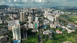 PD0775 - Aerial View of Mumbai's Urban Landscape in Kanjurmarg