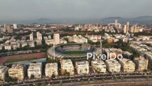 PD0791 - Aerial Orbit of Wankhede Stadium on Mumbai's Coastline