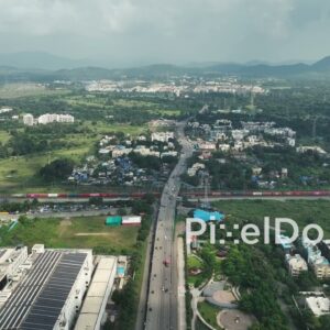 PD1066 - Aerial Drone Flight Over a Complete Industrial Ecosystem