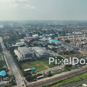 PD1062 - Aerial Drone Flight Over Tarapur MIDC Industrial Estate, Palghar