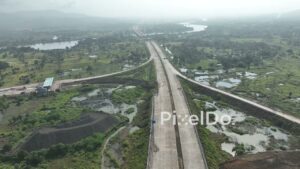 PD1020 - Aerial View of New Expressway Construction, Symbolizing India's Growth Story