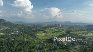 PD1010 - Scenic Aerial View of Panvel Landscape with Old Mumbai-Pune Highway (NH 48)