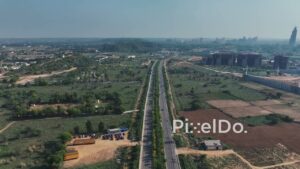 PD1002 - Aerial Drone View of Gurugram Sector 77 Urban Development
