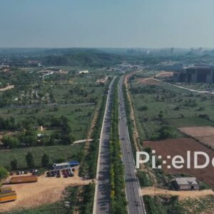 PD1002 - Aerial Drone View of Gurugram Sector 77 Urban Development
