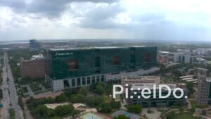PD1303 - Aerial View of ICICI Bank Corporate Headquarters and Financial District