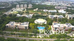 PD1296 - Aerial View of Infosys Hyderabad Campus with Lush Green Landscape