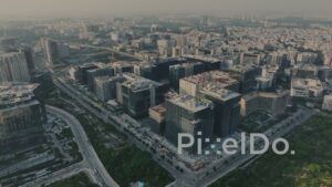 PD1370 - Aerial View of Knowledge City Technology Park and Urban Sprawl