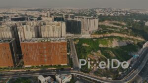 PD1365 - Aerial View of T-Hub Phase 2 and Hitech City Skyline