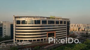 PD1388 - Exterior View of Modern Qualcomm Corporate Office Building